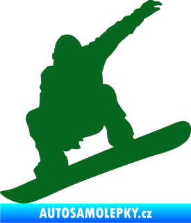 Samolepka Snowboard 021 levá tmavě zelená