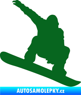 Samolepka Snowboard 021 pravá tmavě zelená