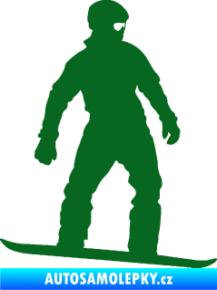 Samolepka Snowboard 024 pravá tmavě zelená