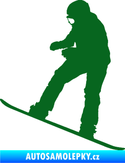 Samolepka Snowboard 030 levá tmavě zelená