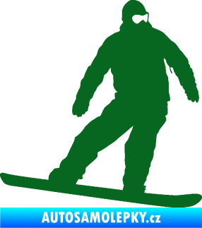 Samolepka Snowboard 034 pravá tmavě zelená