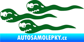 Samolepka Spermie levá tmavě zelená