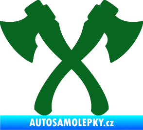 Samolepka Spojené sekery tmavě zelená