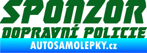 Samolepka Sponzor dopravní policie 002 tmavě zelená