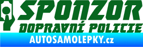 Samolepka Sponzor dopravní policie 004 tmavě zelená