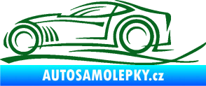 Samolepka Sportovní auto 002 levá tmavě zelená