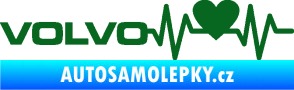 Samolepka Srdeční tep 021 levá Volvo srdcem tmavě zelená