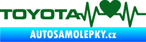 Samolepka Srdeční tep 023 levá toyota tmavě zelená
