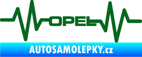 Samolepka Srdeční tep 029 Opel tmavě zelená