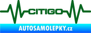 Samolepka Srdeční tep 033 Citigo tmavě zelená