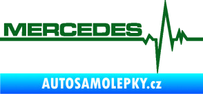 Samolepka Srdeční tep 035 levá mercedes tmavě zelená