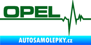 Samolepka Srdeční tep 036 levá Opel tmavě zelená
