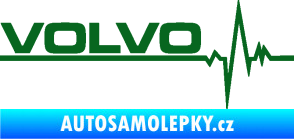 Samolepka Srdeční tep 037 levá Volvo tmavě zelená