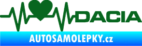 Samolepka Srdeční tep 045 pravá Dacia tmavě zelená