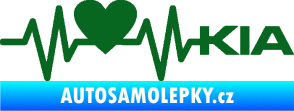 Samolepka Srdeční tep 048 pravá Kia tmavě zelená
