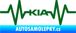 Samolepka Srdeční tep 049 Kia tmavě zelená