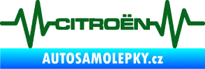Samolepka Srdeční tep 057 Citroen tmavě zelená