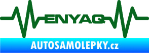 Samolepka Srdeční tep 063 Enyaq tmavě zelená