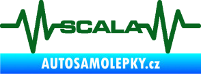 Samolepka Srdeční tep 075 Scala tmavě zelená