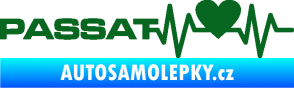 Samolepka Srdeční tep 077 levá Volkswagen Passat tmavě zelená