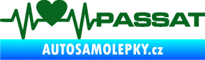 Samolepka Srdeční tep 077 pravá Volkswagen Passat tmavě zelená