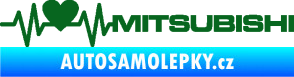 Samolepka Srdeční tep 082 pravá Mitsubishi tmavě zelená