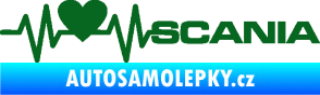 Samolepka Srdeční tep 090 pravá Scania tmavě zelená