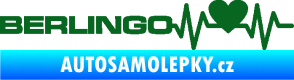 Samolepka Srdeční tep 092 levá Berlingo Citroen tmavě zelená
