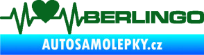 Samolepka Srdeční tep 092 pravá Berlingo Citroen tmavě zelená