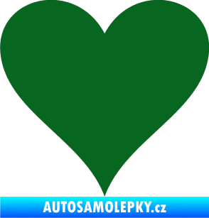 Samolepka Srdíčko 001 tmavě zelená