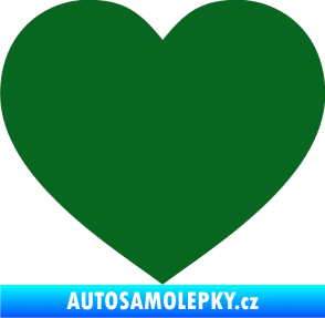 Samolepka Srdíčko 002 tmavě zelená