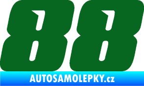 Samolepka Startovní číslo 88 typ 6 tmavě zelená
