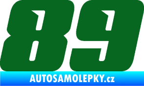 Samolepka Startovní číslo 89 typ 6 tmavě zelená