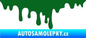 Samolepka Stékající skvrna 002 levá krevní cákanec tmavě zelená
