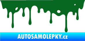 Samolepka Stékající skvrna 004 pravá tmavě zelená