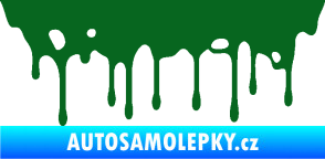 Samolepka Stékající skvrna 005 pravá tmavě zelená