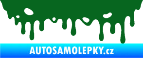 Samolepka Stékající skvrna 006 pravá tmavě zelená