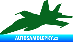 Samolepka Stíhací letoun 001 levá tmavě zelená