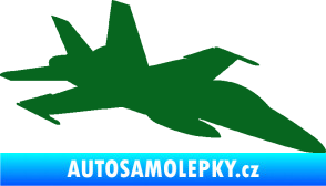 Samolepka Stíhací letoun 001 pravá tmavě zelená