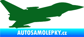 Samolepka Stíhací letoun 002 pravá tmavě zelená
