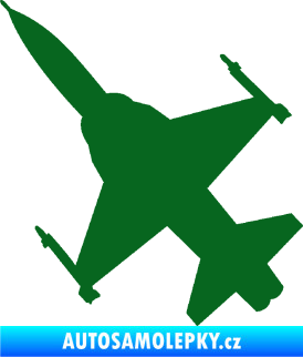 Samolepka Stíhací letoun 003 levá tmavě zelená
