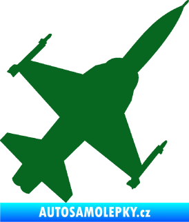 Samolepka Stíhací letoun 003 pravá tmavě zelená