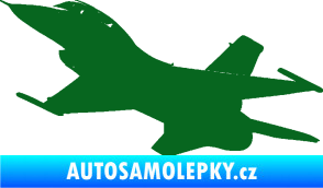 Samolepka Stíhací letoun 004 levá tmavě zelená