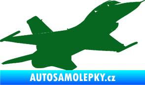 Samolepka Stíhací letoun 004 pravá tmavě zelená