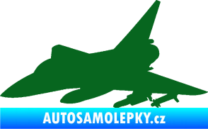 Samolepka Stíhací letoun 005 levá tmavě zelená