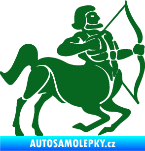 Samolepka Střelec 004 pravá tmavě zelená