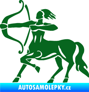 Samolepka Střelec 005 levá tmavě zelená