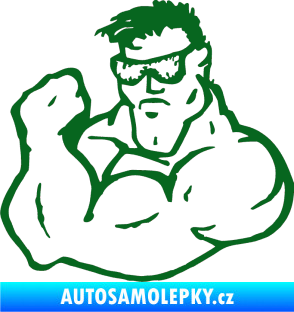 Samolepka Svalovec levá tmavě zelená