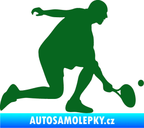 Samolepka Tenista 003 pravá tmavě zelená