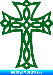 Samolepka Tetování 191 kříž tmavě zelená
